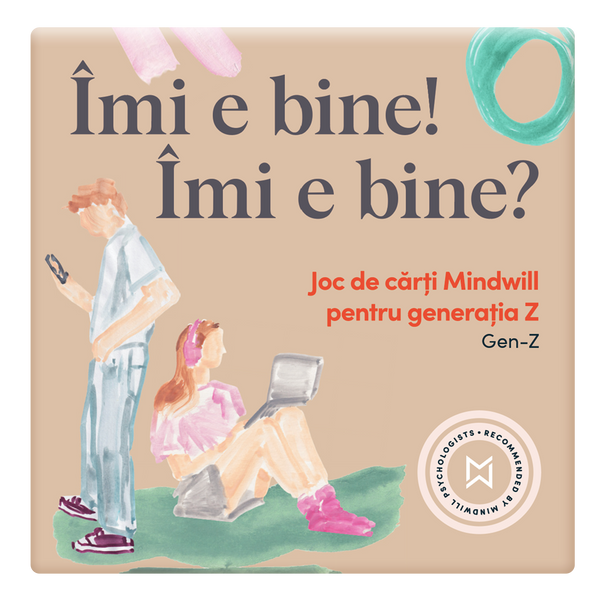 Joc de cărți Mindwill pentru generația Z cu 160 de întrebări și 16 exerciții: Îmi e bine! Îmi e bine?