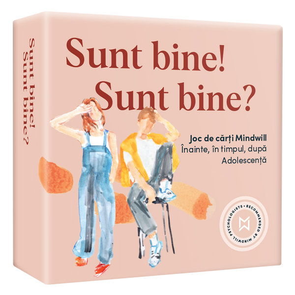 Joc de cărți Mindwill pentru adolescenți cu 160 de întrebări: Sunt bine! Sunt bine?