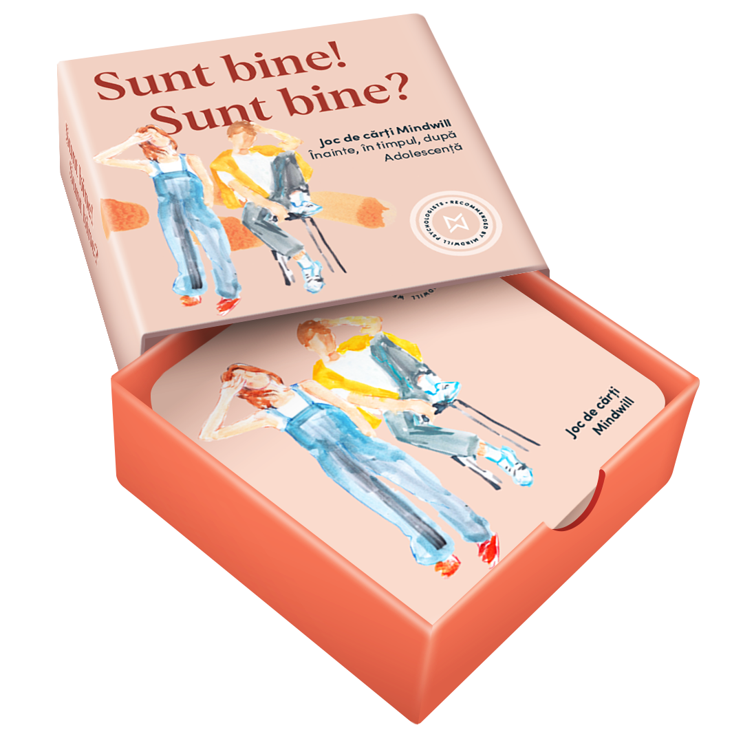 Joc de cărți Mindwill pentru adolescenți cu 160 de întrebări: Sunt bine! Sunt bine?