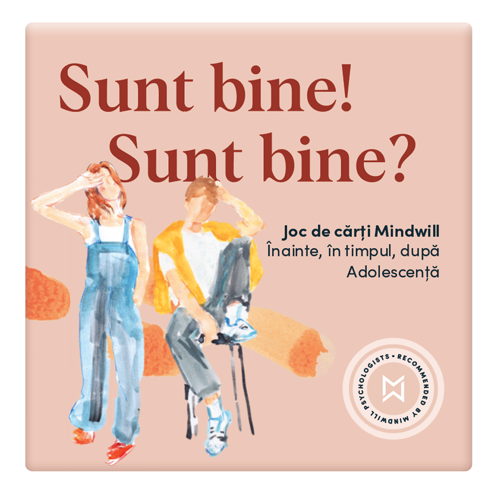 Joc de cărți Mindwill pentru adolescenți cu 160 de întrebări: Sunt bine! Sunt bine?