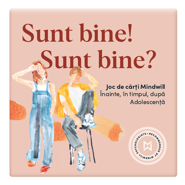 Joc de cărți Mindwill pentru adolescenți cu 160 de întrebări: Sunt bine! Sunt bine?