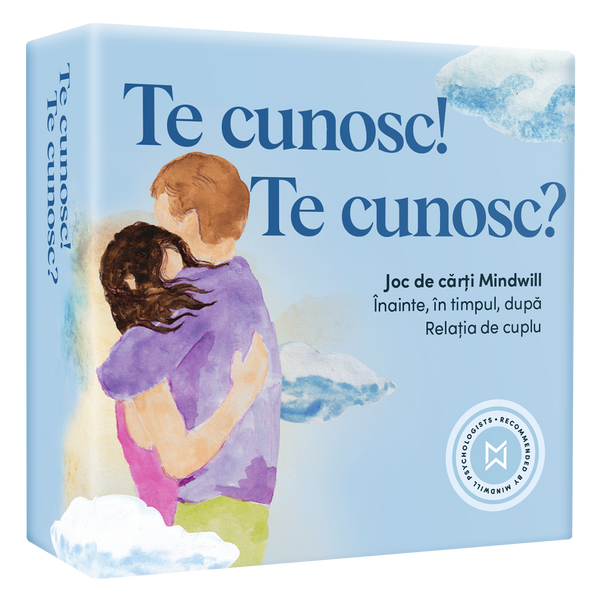 Joc de cărți Mindwill pentru cupluri cu 160 de întrebări: Te cunosc! Te cunosc?
