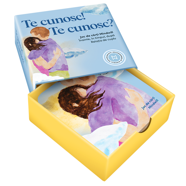 Joc de cărți Mindwill pentru cupluri cu 160 de întrebări: Te cunosc! Te cunosc?